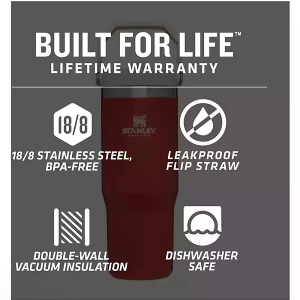 🎉LAST PIECE🎉Stanley 30 Oz. IceFlow Tumbler with Flip Straw‎ Heather Silver - Picture 4 of 10
